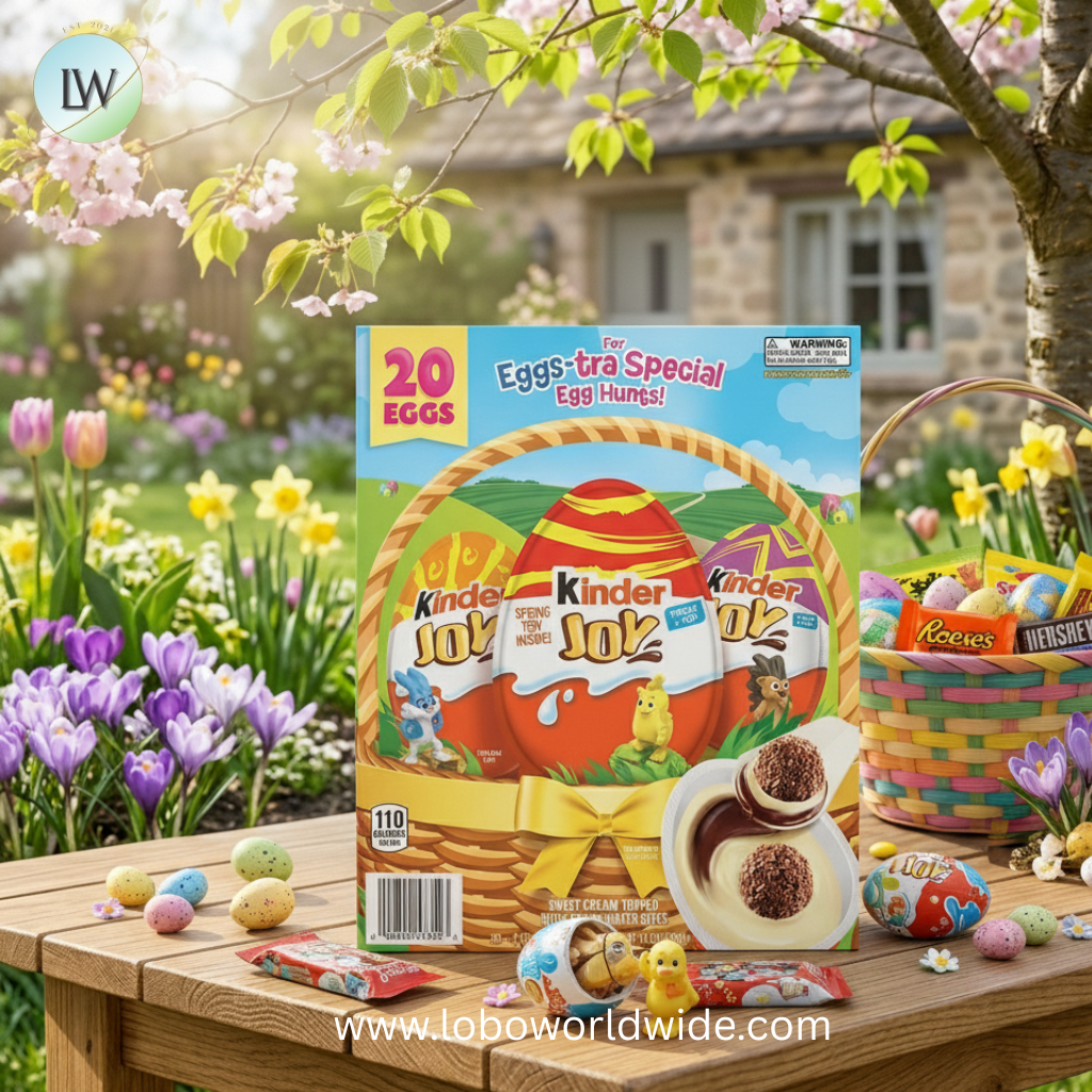 Kinder Joy Easter Eggs, Sweet Cream with Cocoa Wafer Bits and Surprise Toy Inside, 20 ct.