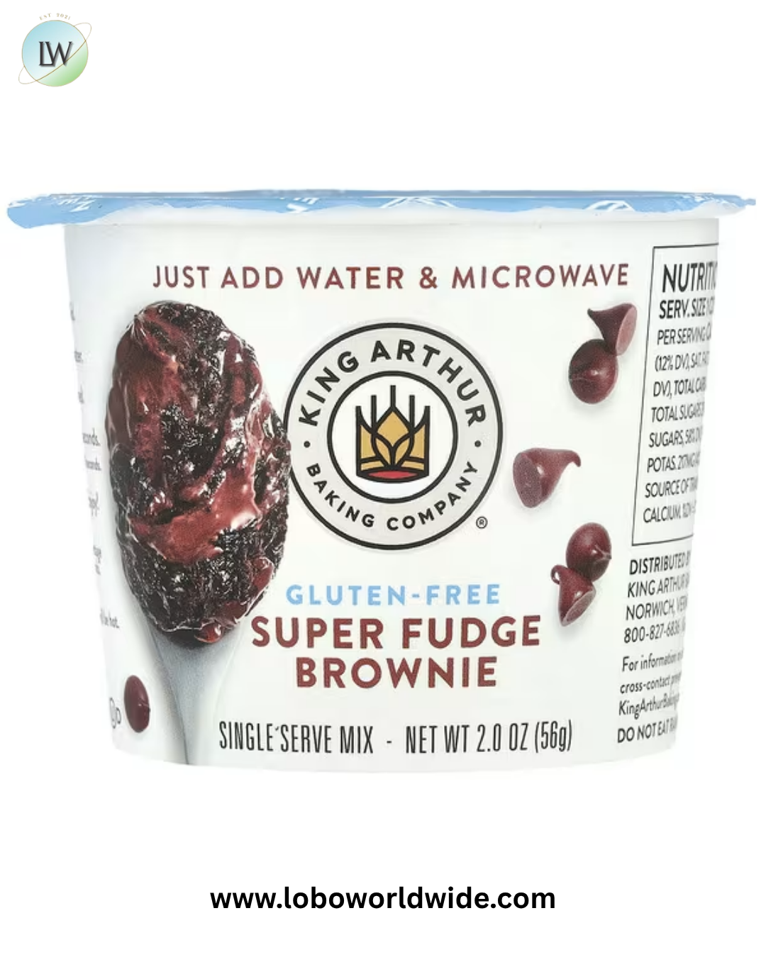King Arthur Baking Company, Super Fudge Brownie, Single Serve Mix, 2 oz (56 g)