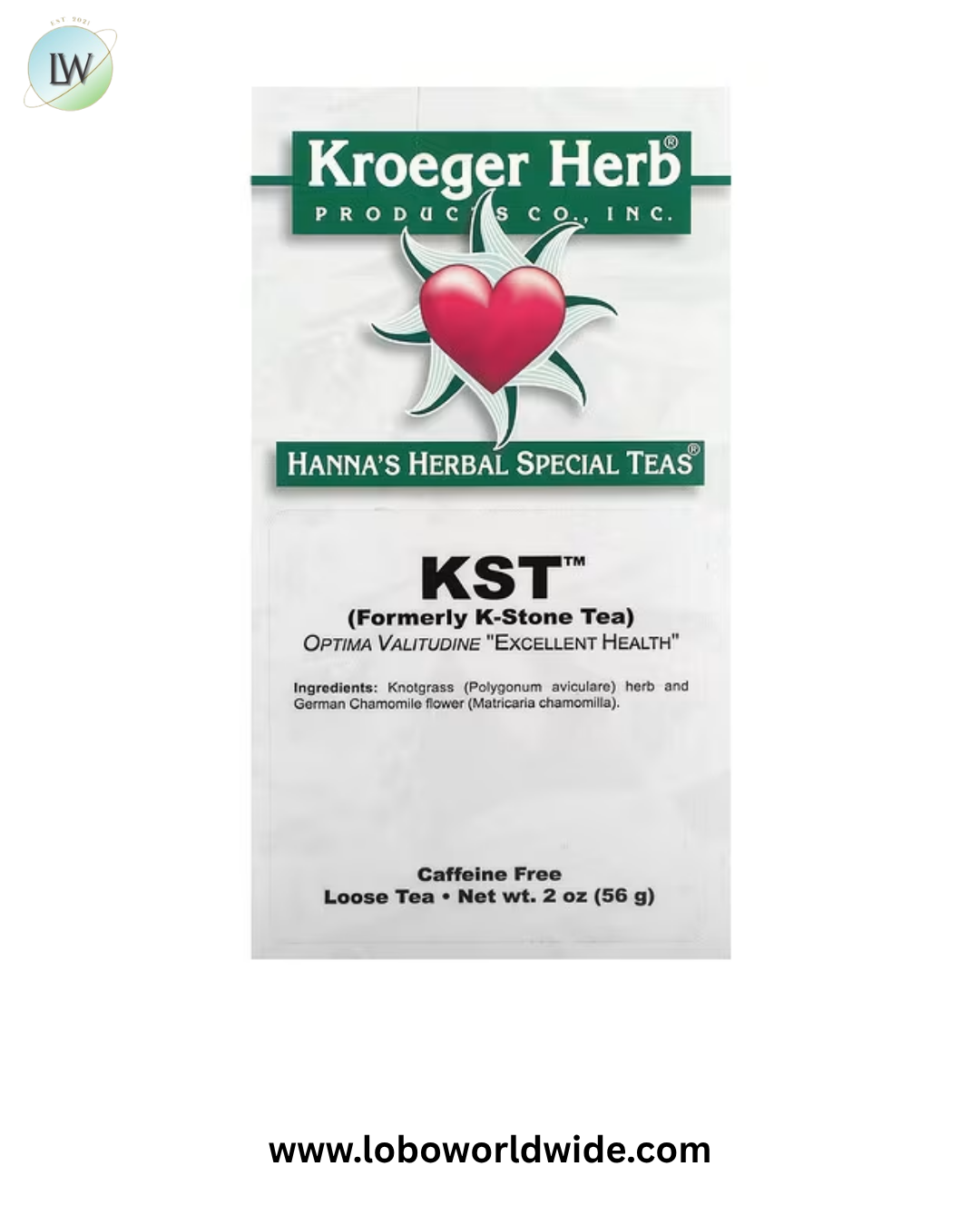 Kroeger Herb Co, Hanna's Herbal Special Teas, KST, Caffeine Free, 2 oz (56 g)