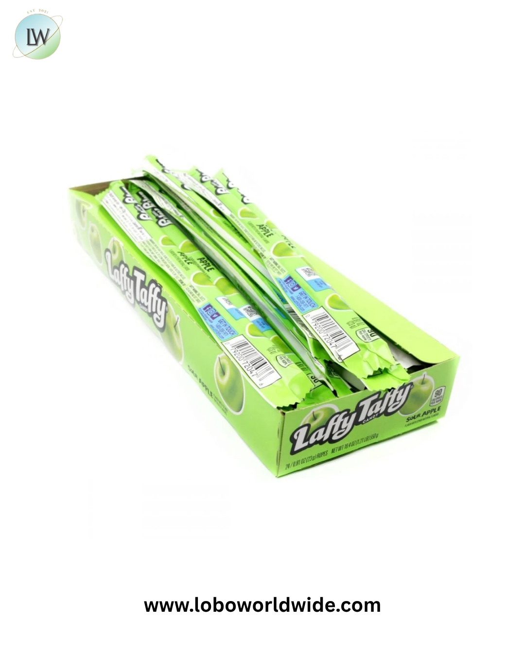 Laffy Taffy Ropes Sour Apple 24 Piece