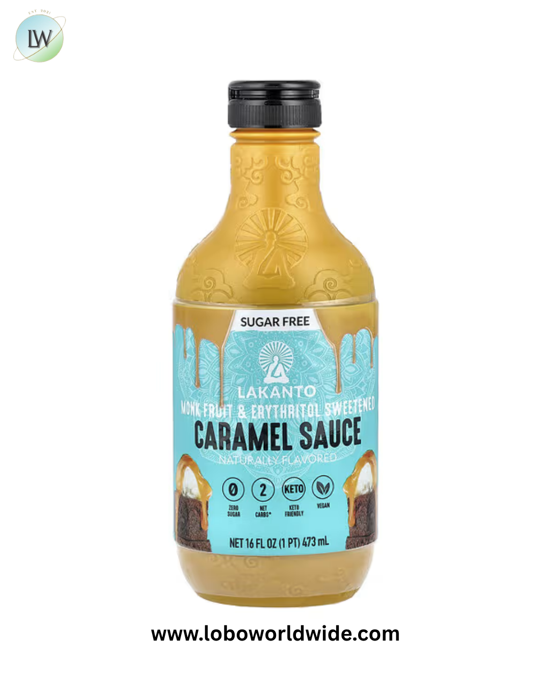 Lakanto, Caramel Sauce, 16 fl oz (473 ml)