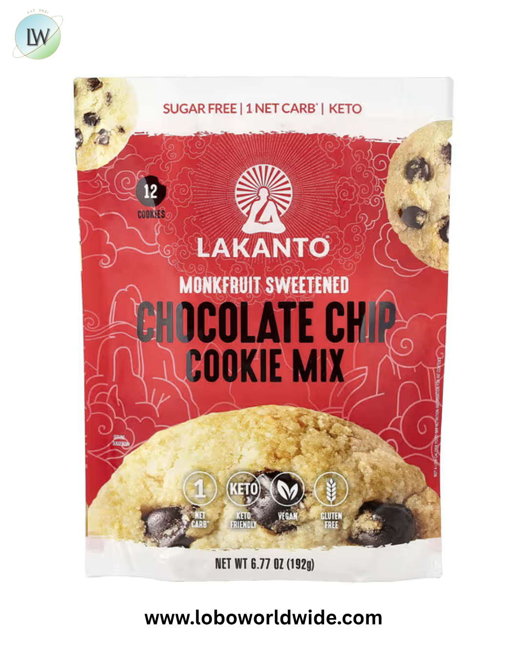 Lakanto, Chocolate Chip Cookie Mix, 6.77 oz (192 g)