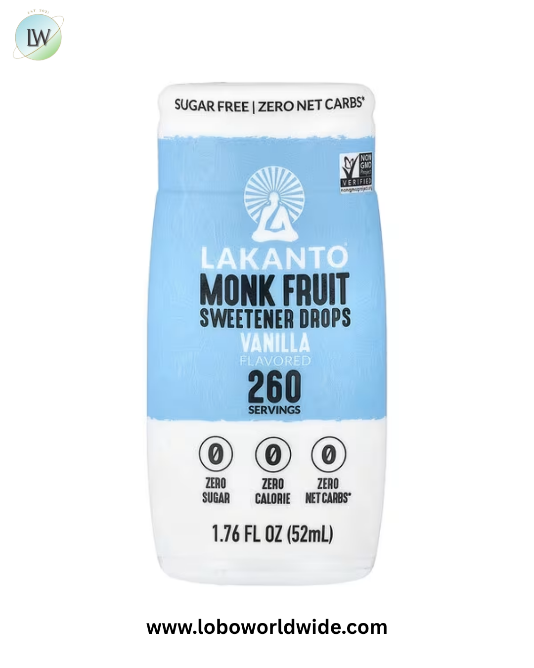 "Lakanto, Monkfruit Sweetener Drops, 1.76 fl oz (52 ml)"