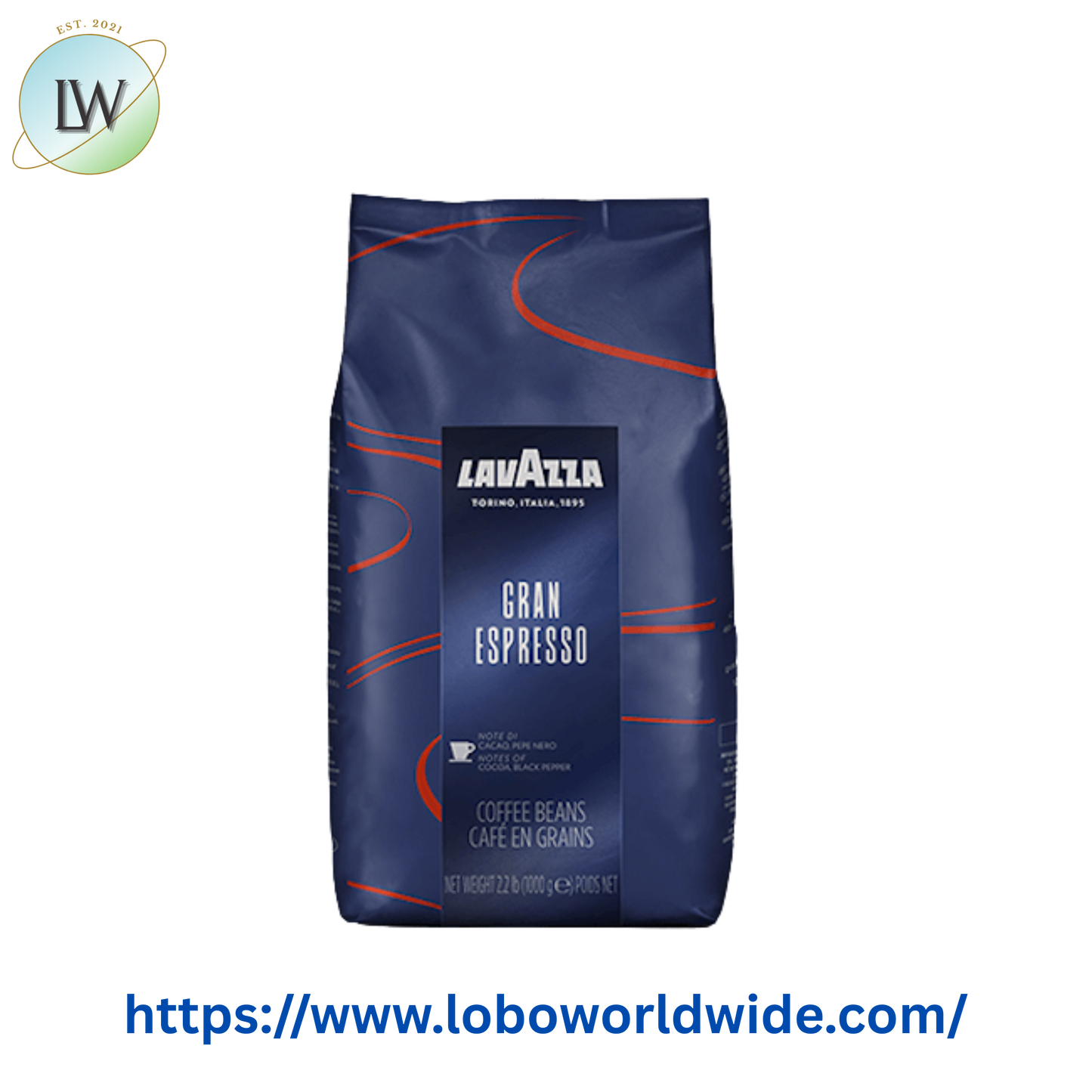 Lavazza Gran Espresso Whole Bean Espresso 2.2 lb.