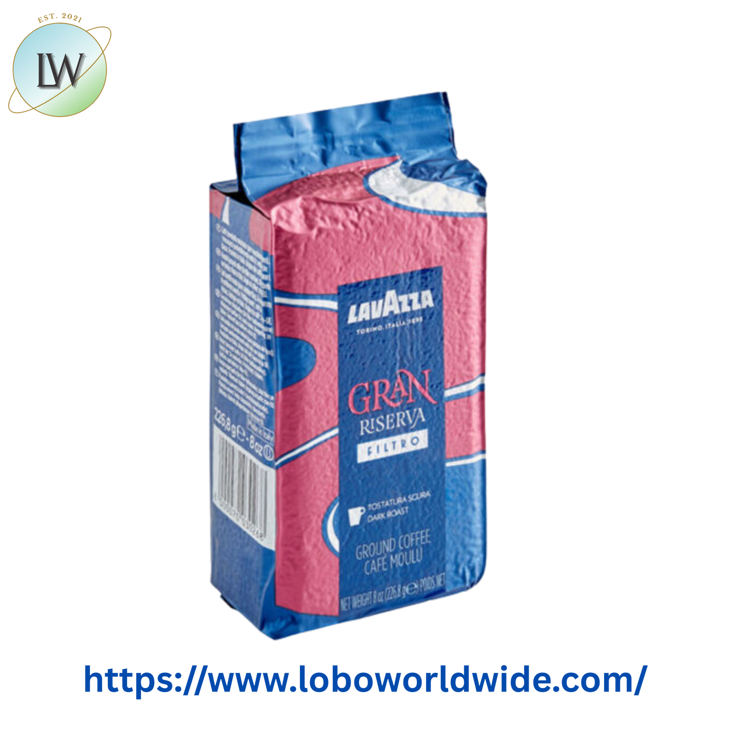 Lavazza Gran Riserva Filtro Coarse Ground Coffee 8 oz. - 20/Case