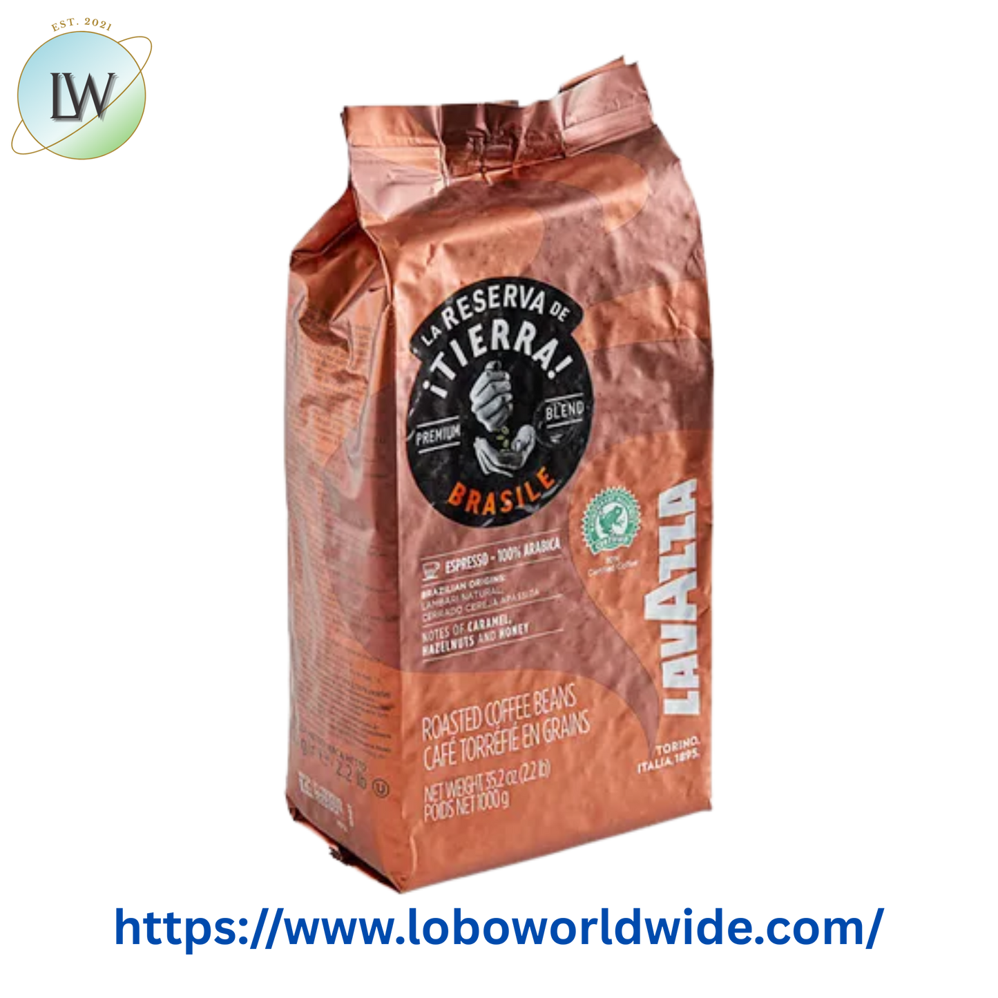 Lavazza Tierra! Brasile Whole Bean Espresso 2.2 lb.