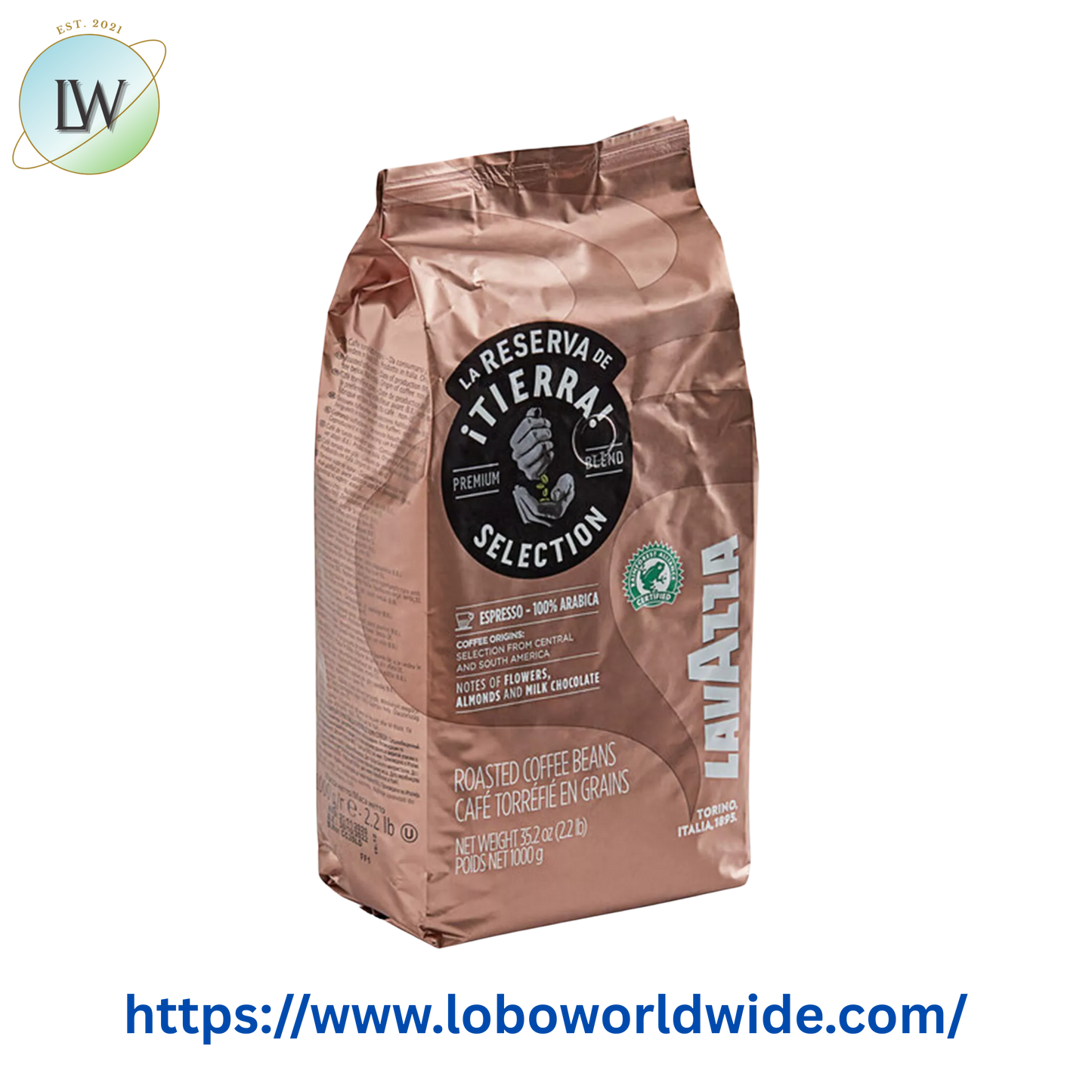 Lavazza Tierra! Selection Whole Bean Espresso 2.2 lb.