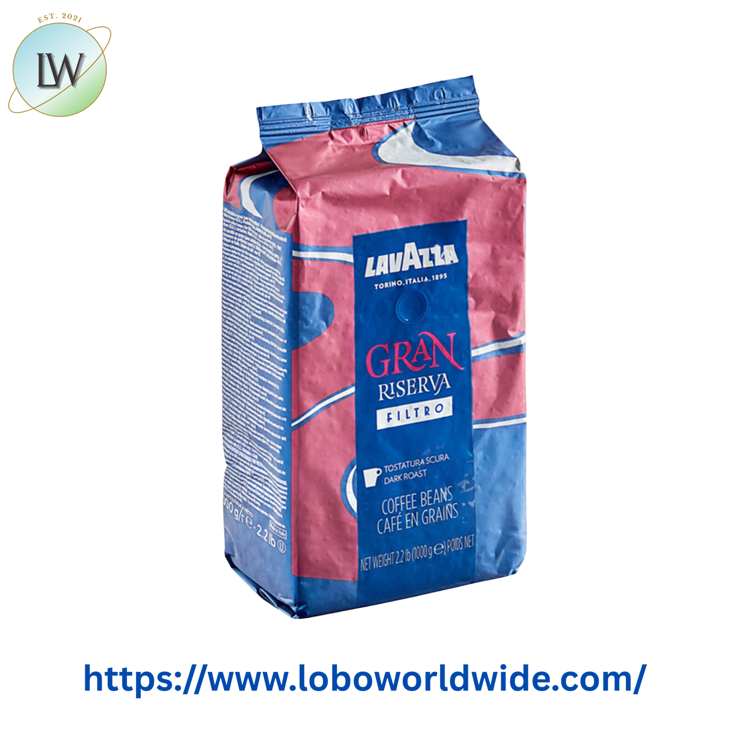 Lavazza Gran Riserva Filtro Whole Bean Filter Coffee 2.2 lb.