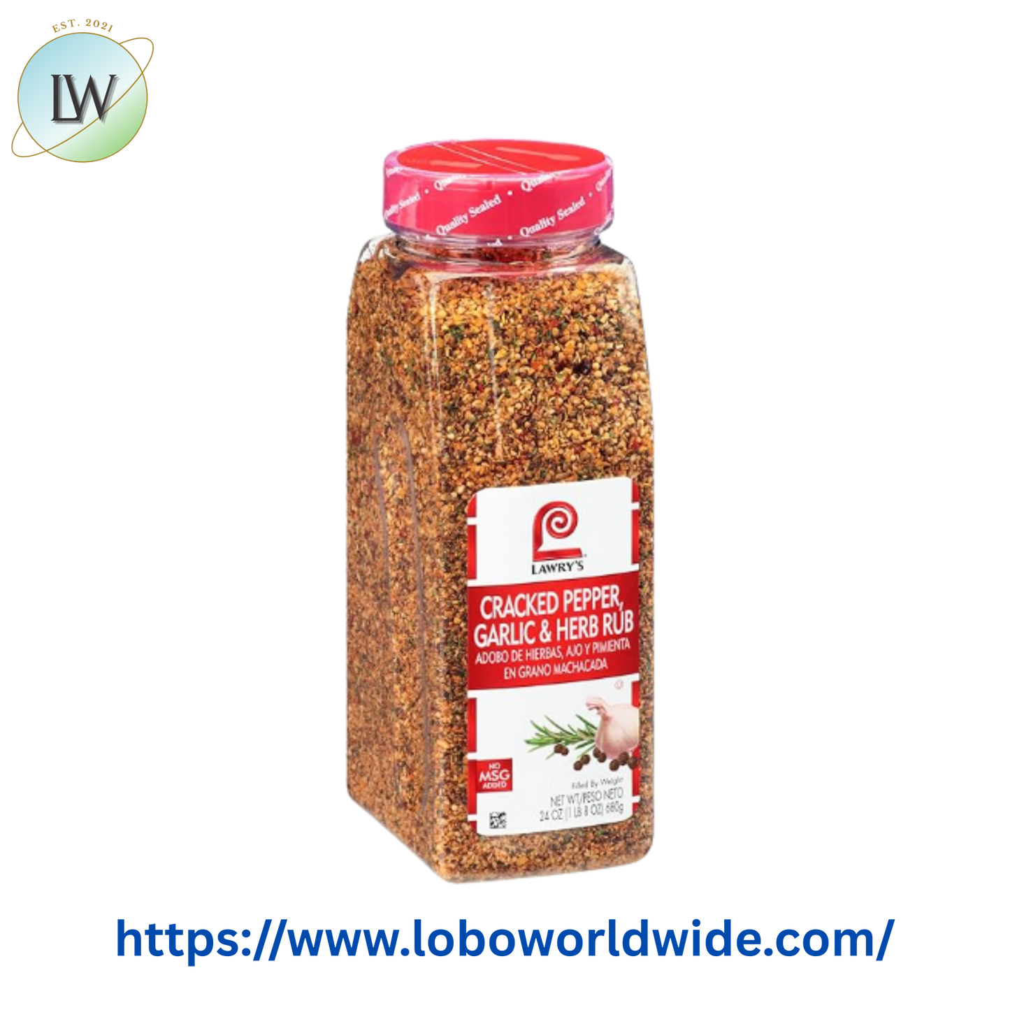 Lawry's 24 oz. Cracked Pepper, Garlic, and Herb Rub