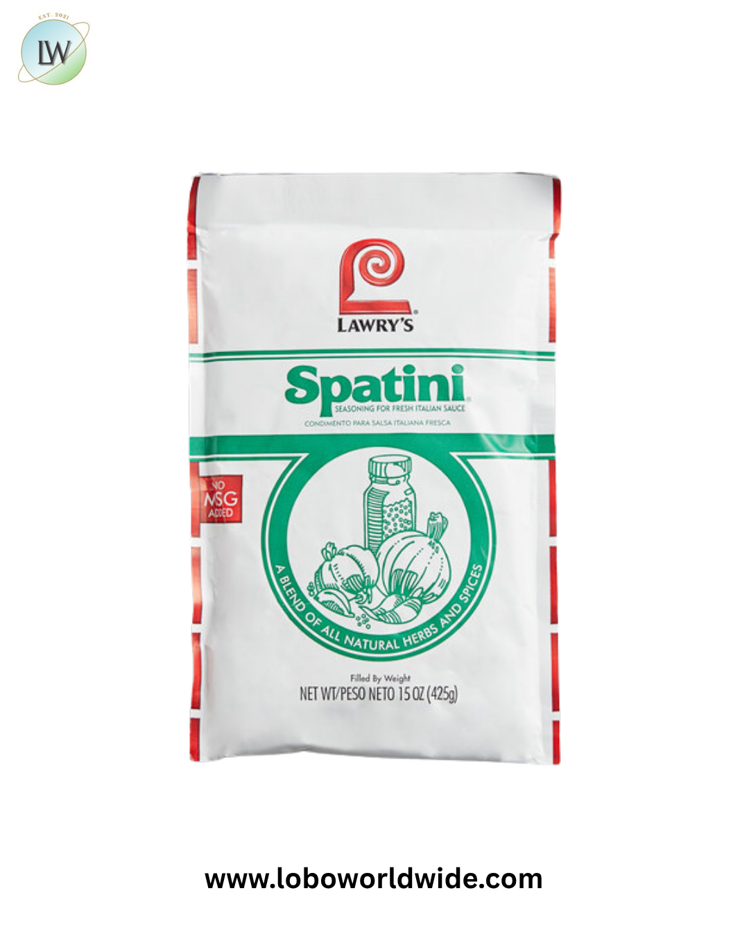 Lawry's 15 oz. Spatini Spaghetti Sauce Seasoning Mix - 6/Case