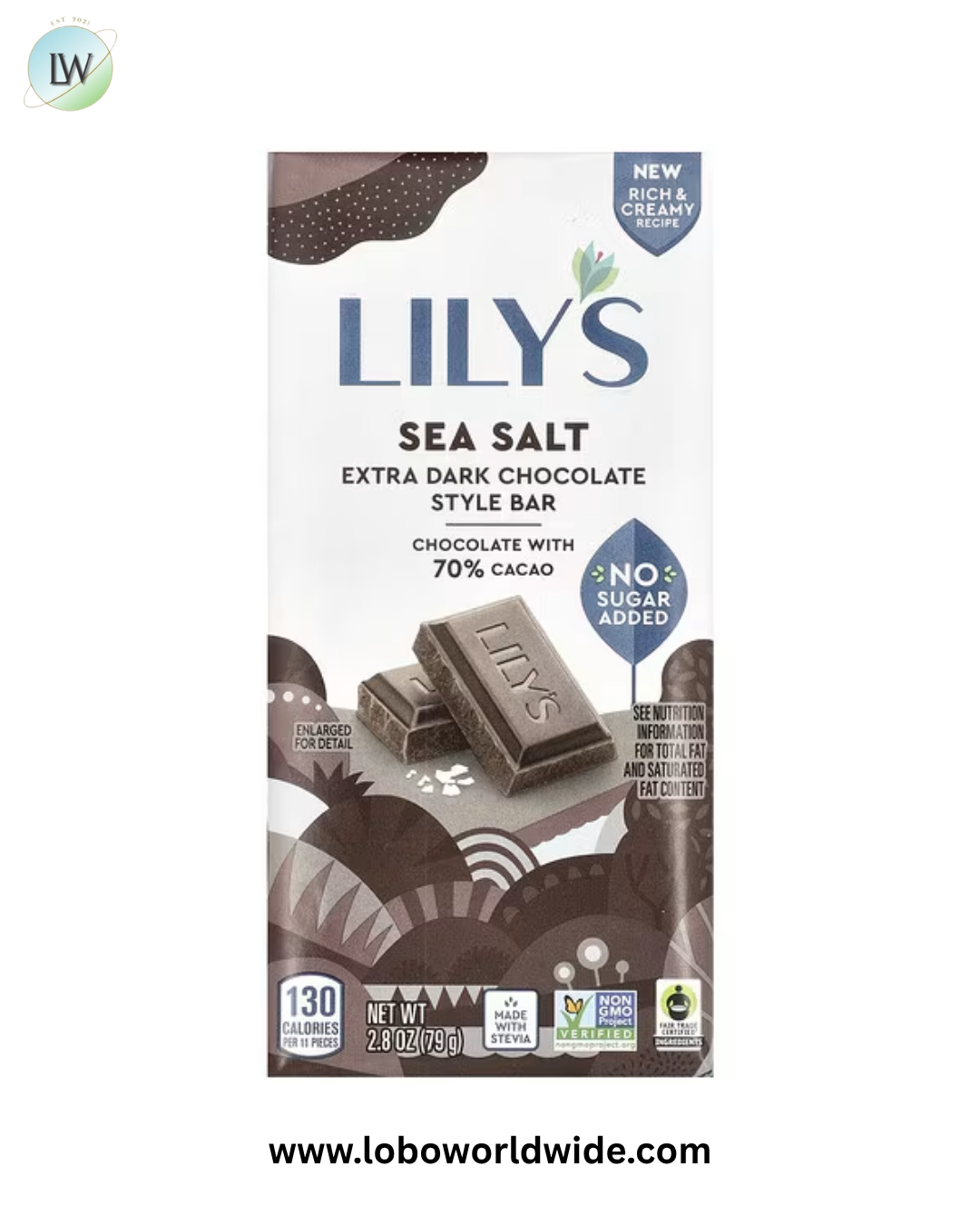 Lily's Sweets, Extra Dark Chocolate Bar, 70% Cacao, 2.8 oz (79 g)