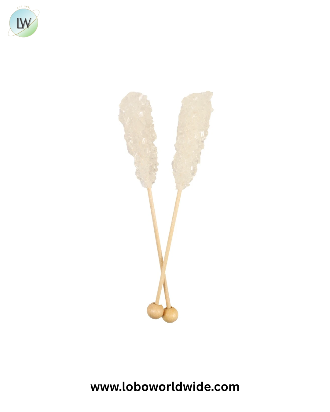 Little Rock Candy Sticks White - Wrapped