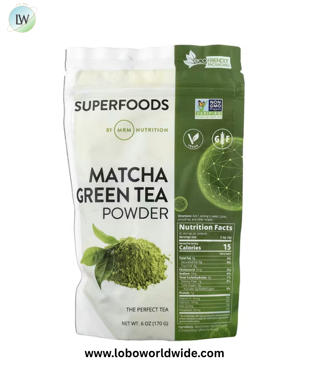 MRM Nutrition, Matcha Green Tea Powder, 6 oz (170 g)