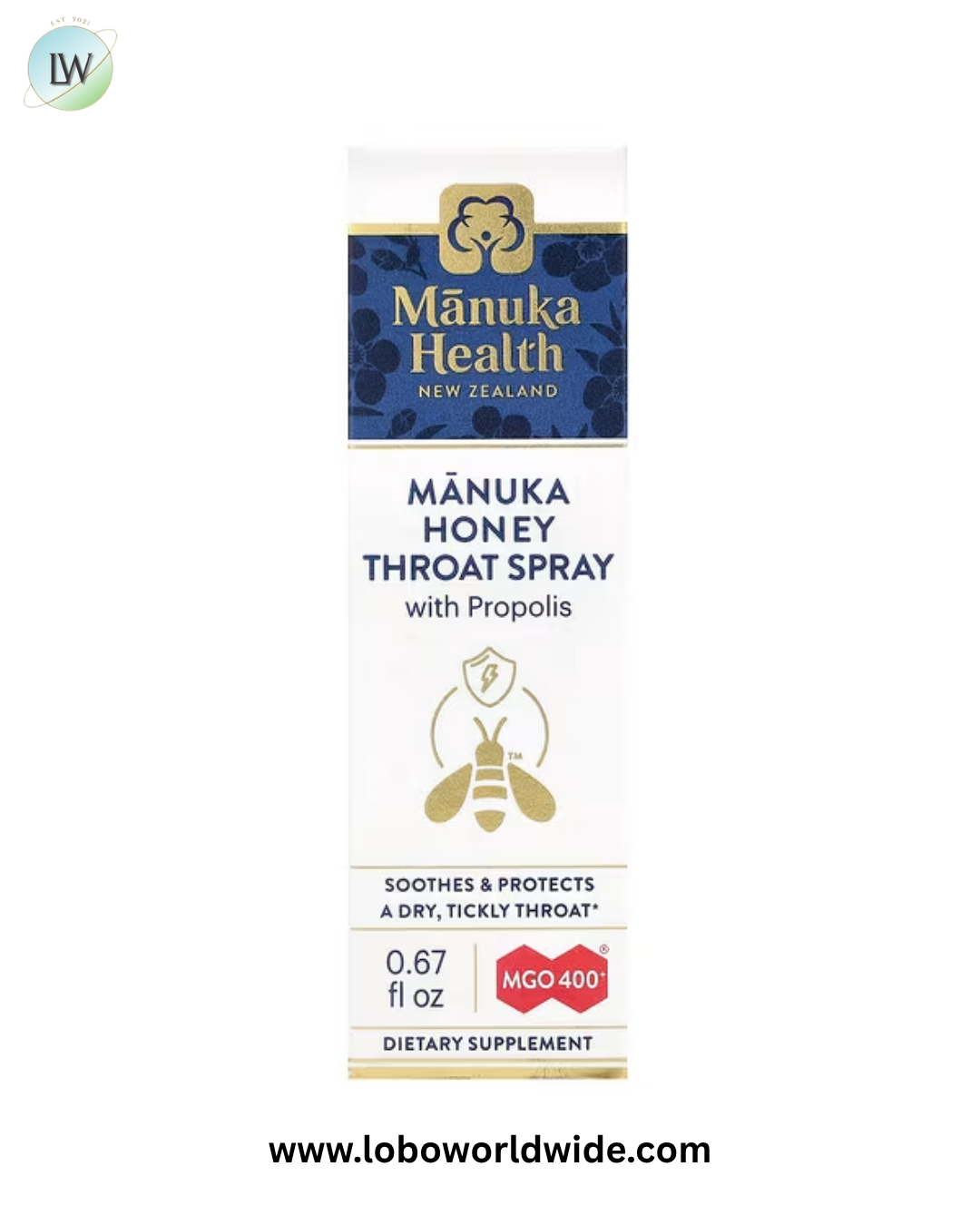 Manuka Health, Manuka Honey Throat Spray with Propolis, MGO 400+, 0.67 fl oz