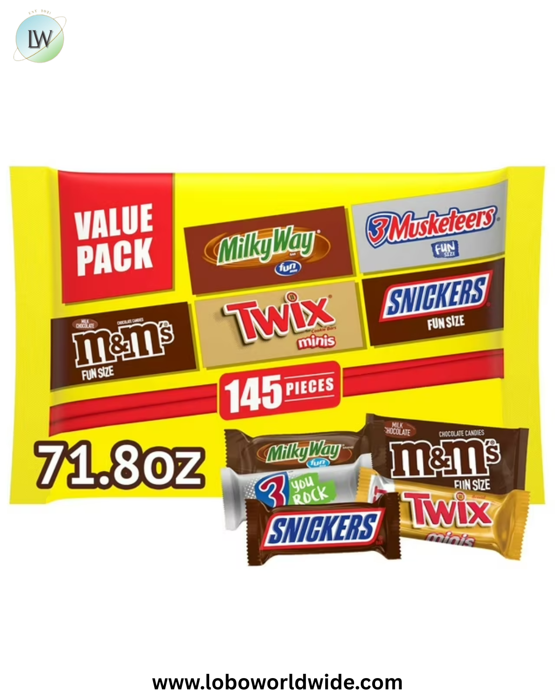 Mars Milk Chocolate Variety Pack Candy, 145 pcs.