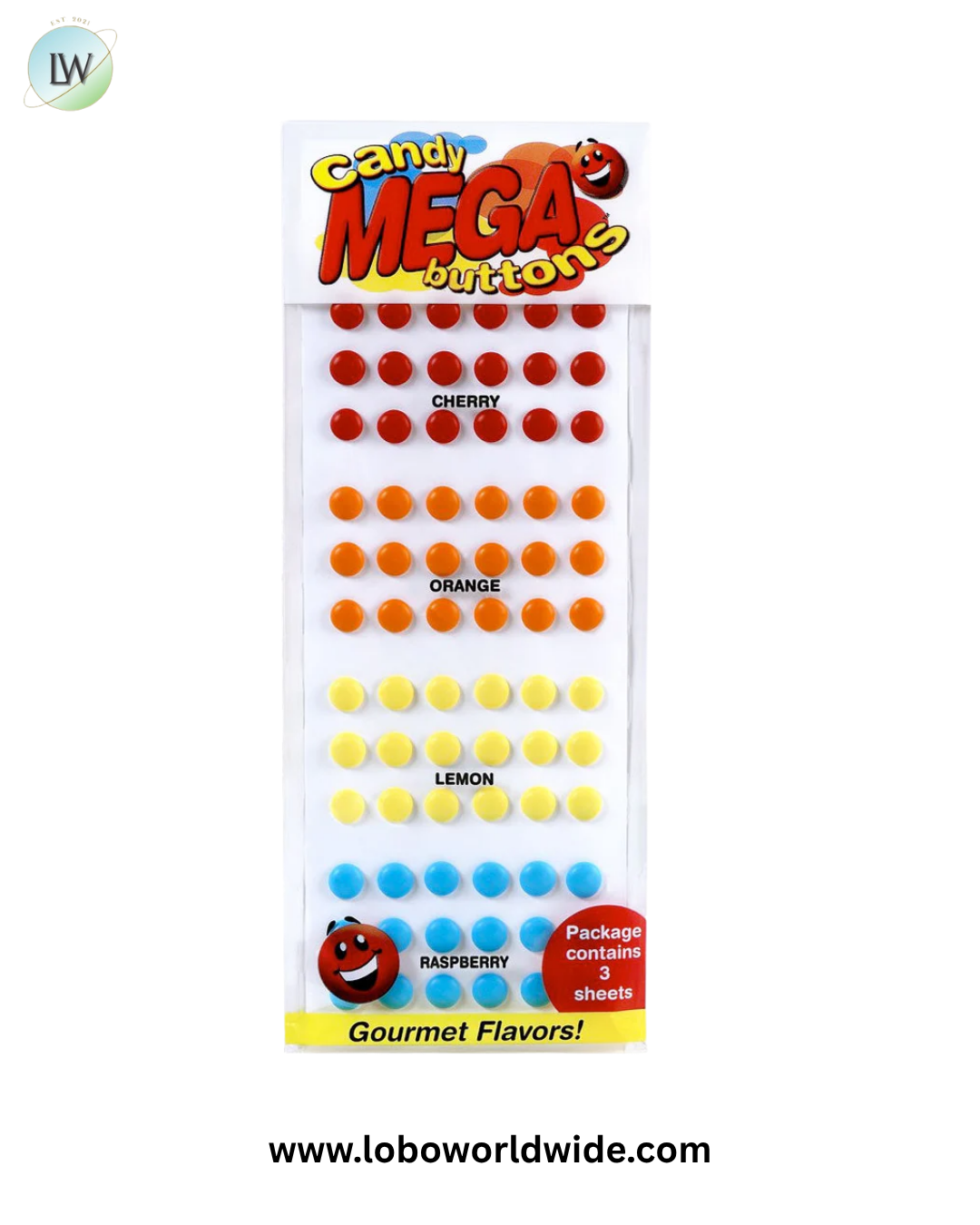 Mega Buttons Candy - 24ct