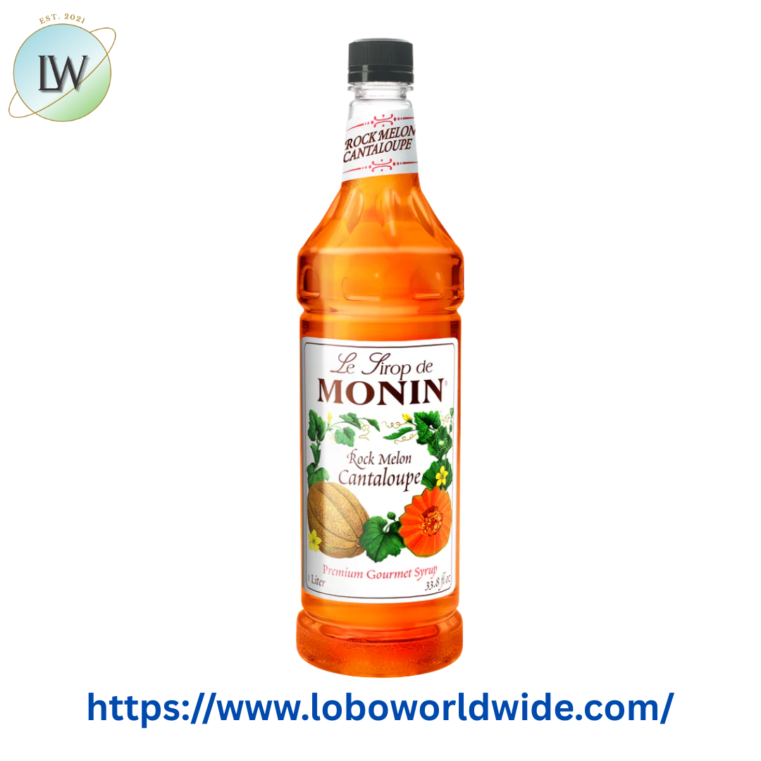 Monin Premium Rock Melon Cantaloupe Flavoring Syrup 1 Liter