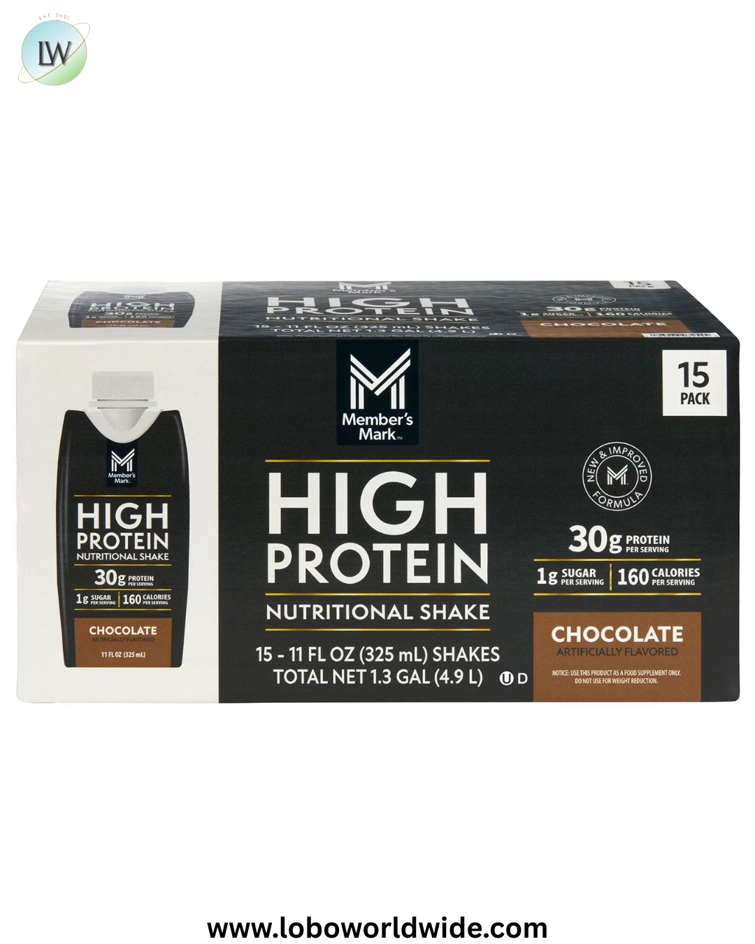 Member's Mark 30g High Protein Nutritional Shake, Chocolate 11 fl. oz., 15 pk.