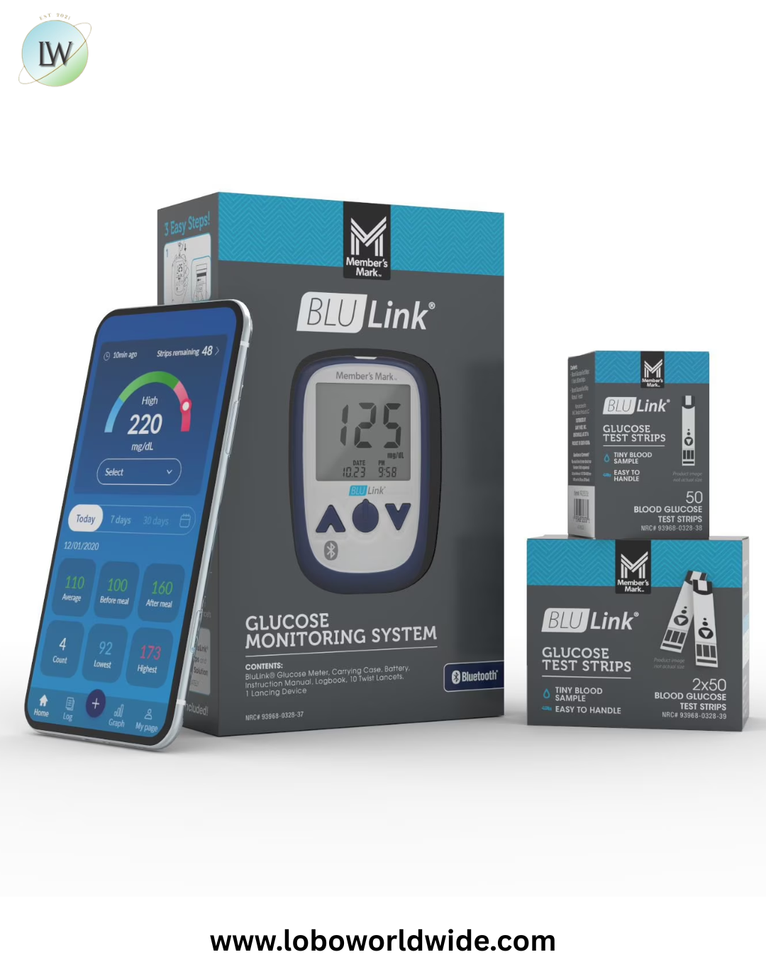 Member's Mark BluLink Glucose Test Strips, 50 ct.