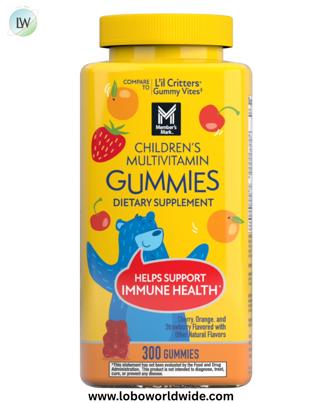 Member's Mark Children's Multivitamin Gummies, Assorted Fruit Flavors, 300 ct.