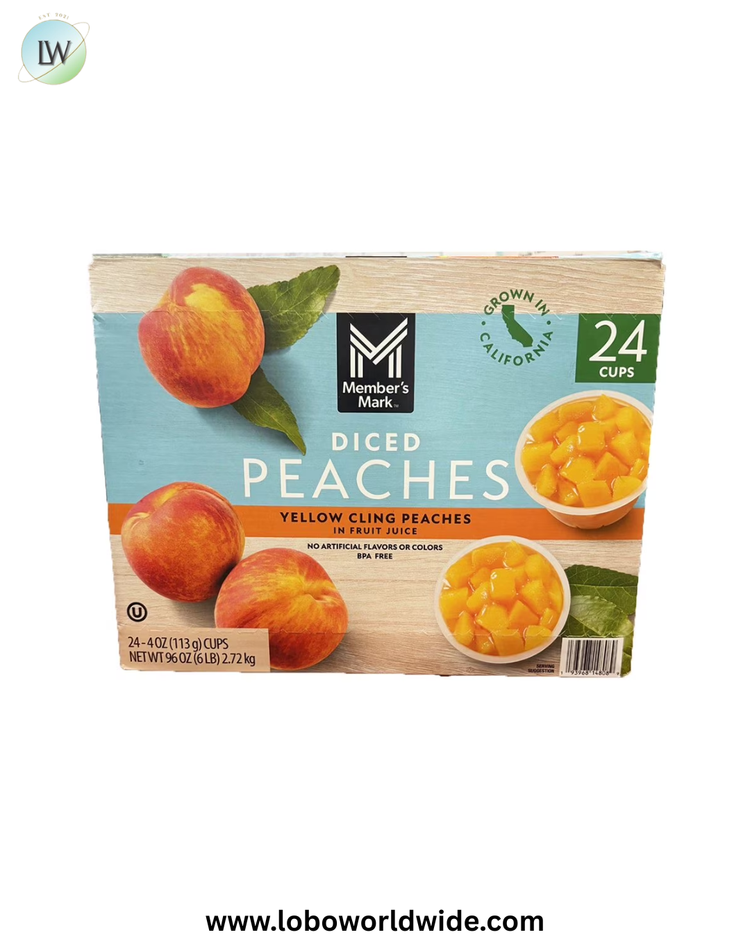 Member's Mark Diced Peach Cups, 4 oz., 24 ct.