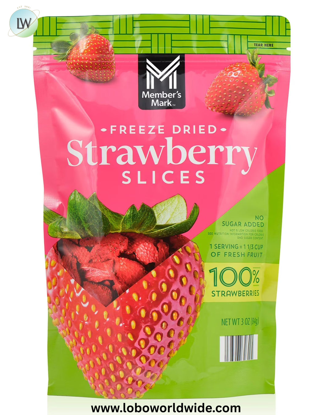Member's Mark Freeze Dried Strawberry Slices, 3 oz.