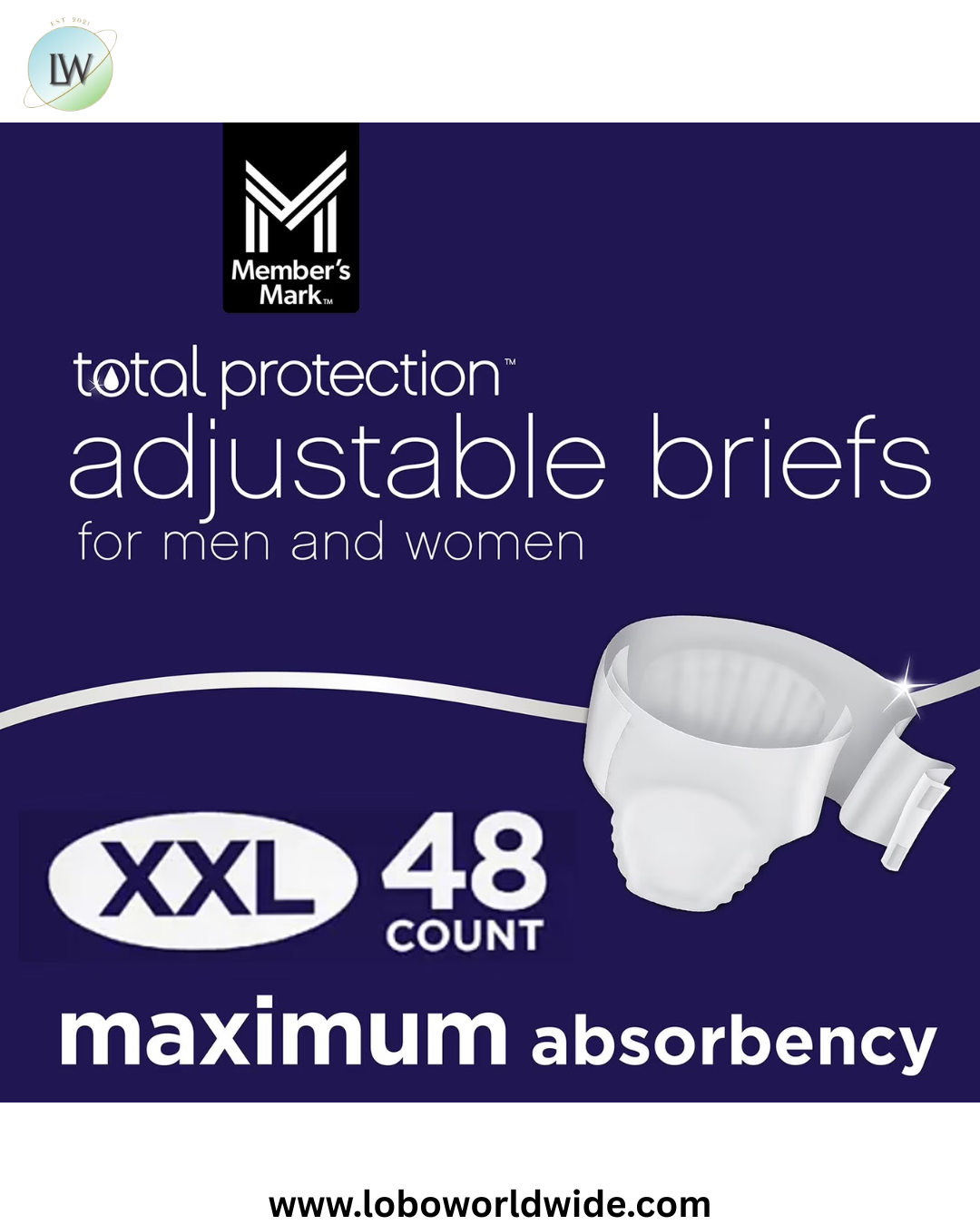 Member's Mark Total Protection Unisex Briefs