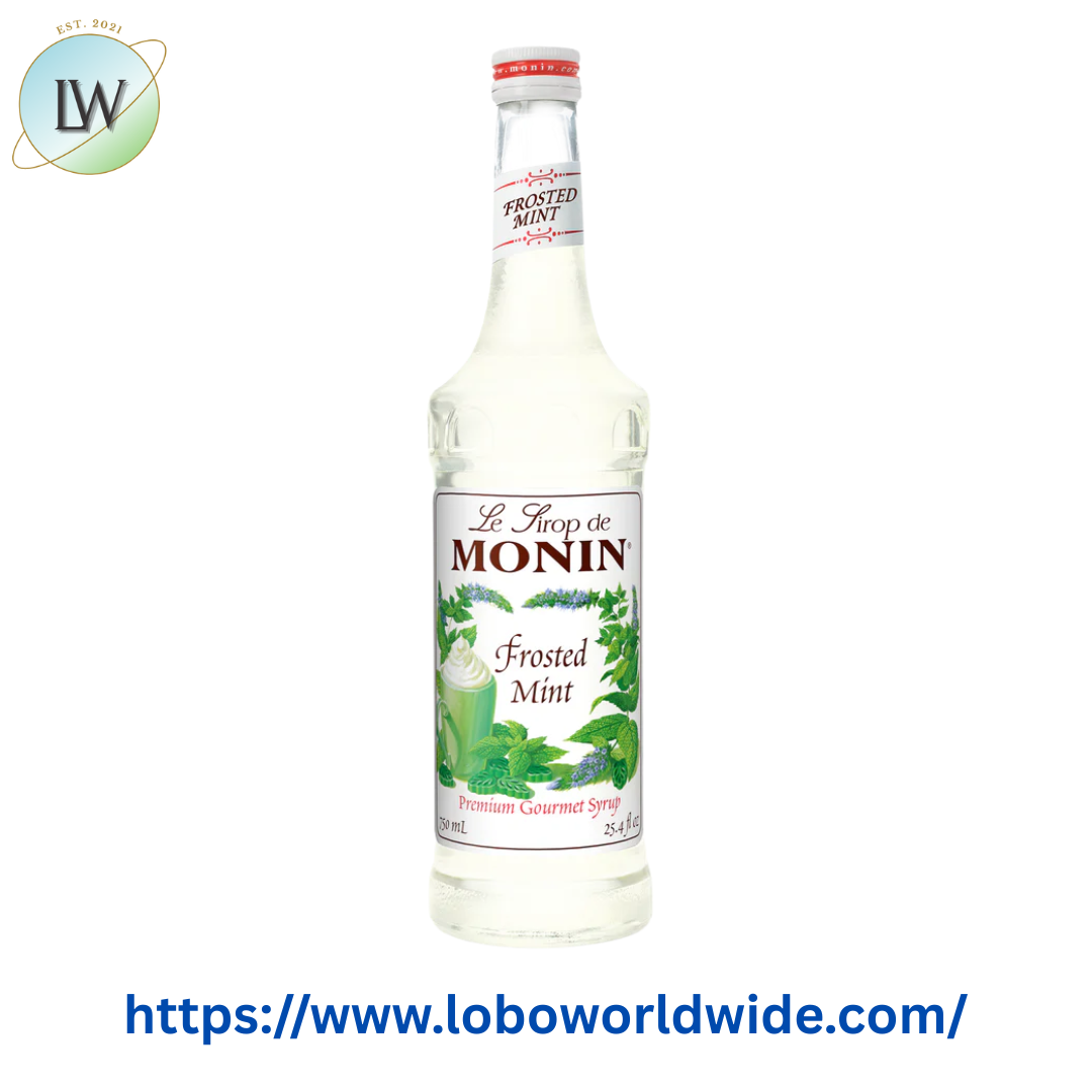 Monin Premium Frosted Mint Flavoring Syrup 750 mL