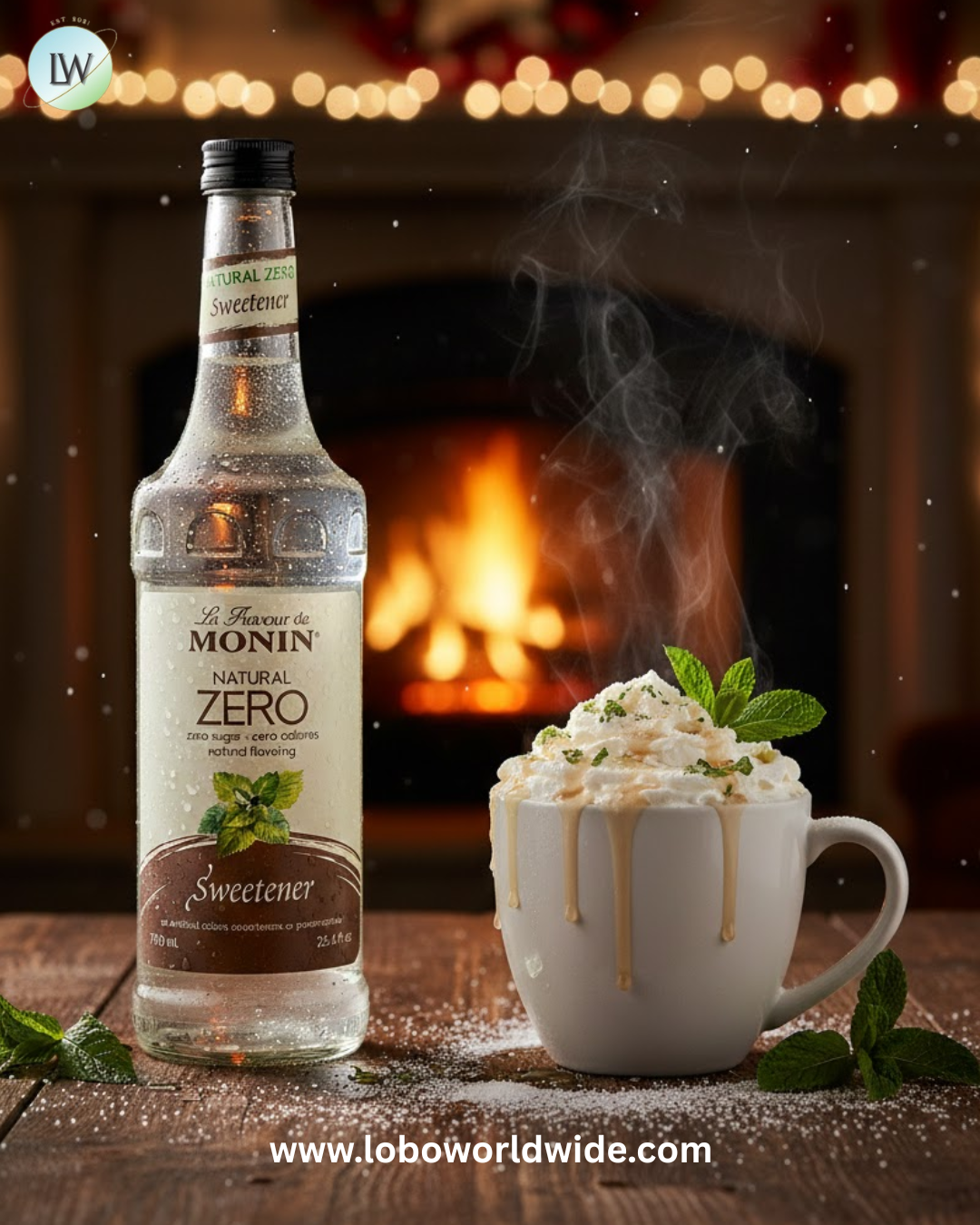 Monin Zero Calorie Natural Sweetener Flavoring Syrup 750 mL(Various Sizes)