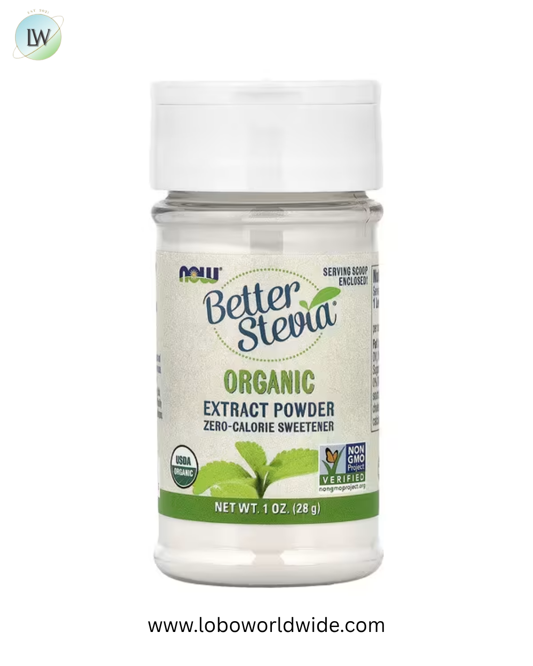 NOW Foods, Better Stevia®, Organic Extract Powder, 1 oz (28 g)