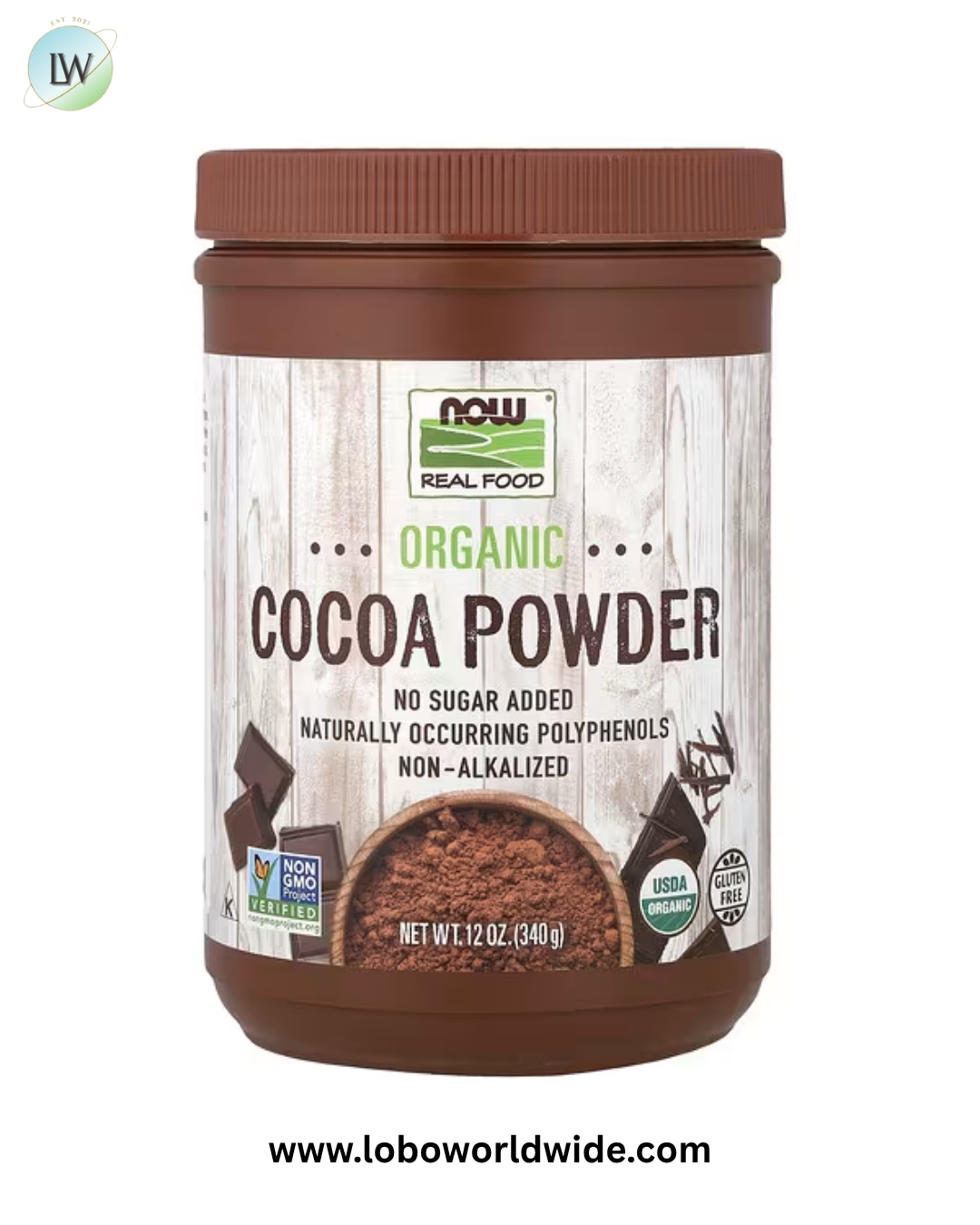 NOW Foods, Real Food, Organic Cocoa Powder, 12 oz (340 g)