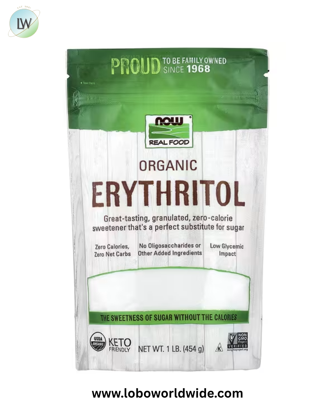 NOW Foods, Real Food, Organic Erythritol, 1 lb (454 g)
