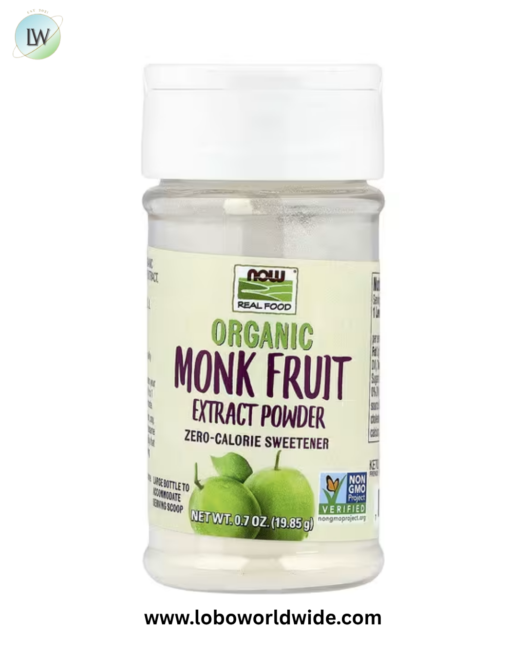 NOW Foods, Real Food, Organic Monk Fruit Extract Powder, 0.7 oz (19.85 g)