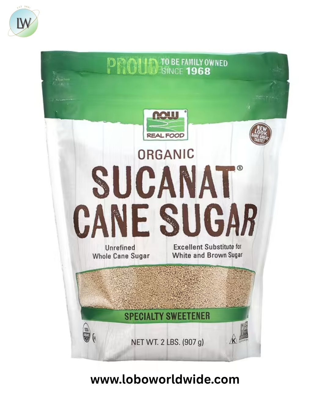 NOW Foods, Real Food, Organic Sucanat Cane Sugar, 2 lbs (907 g)
