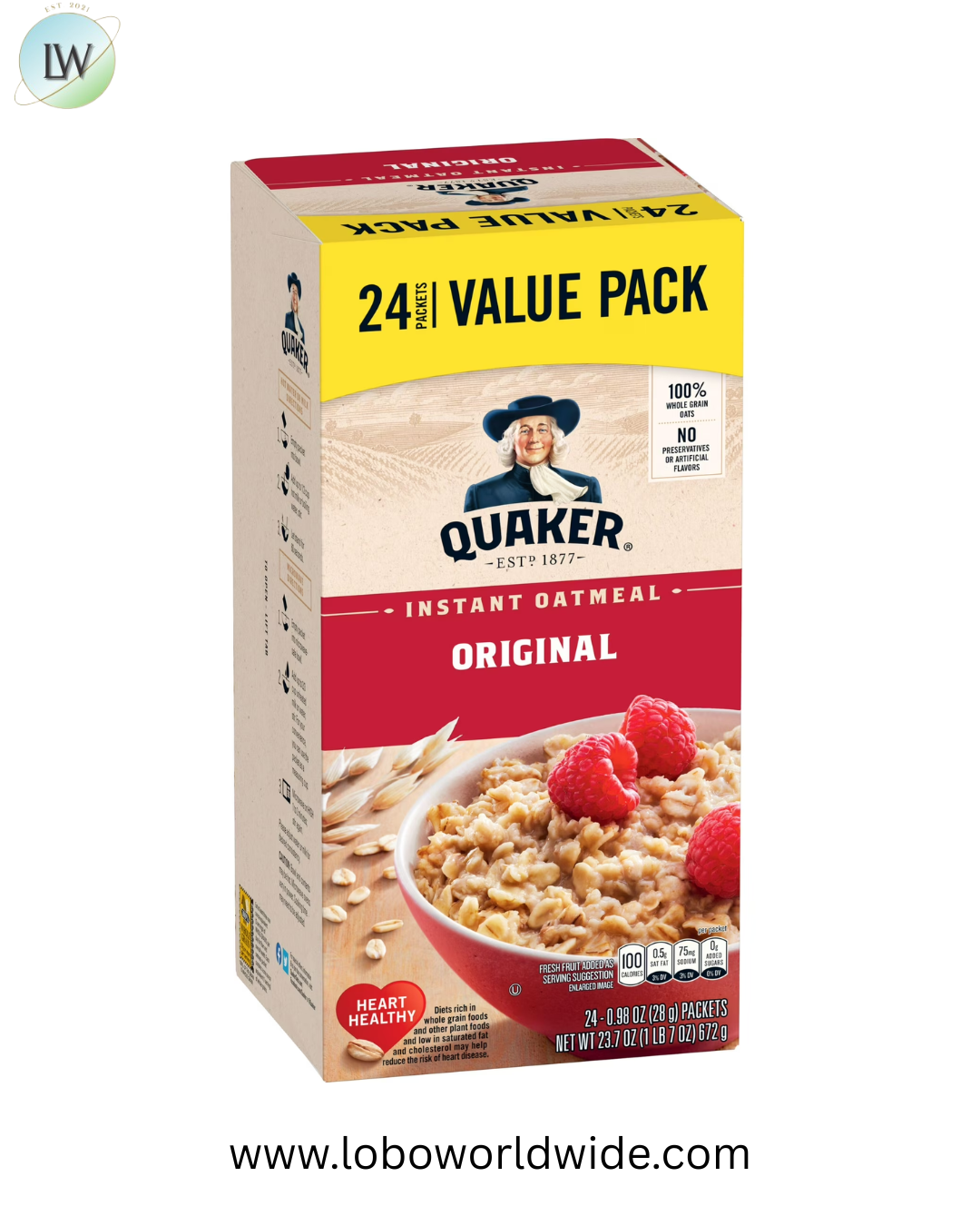 Quaker, Instant Oatmeal, Value Pack, Original, 0.98 oz, 24 Packets