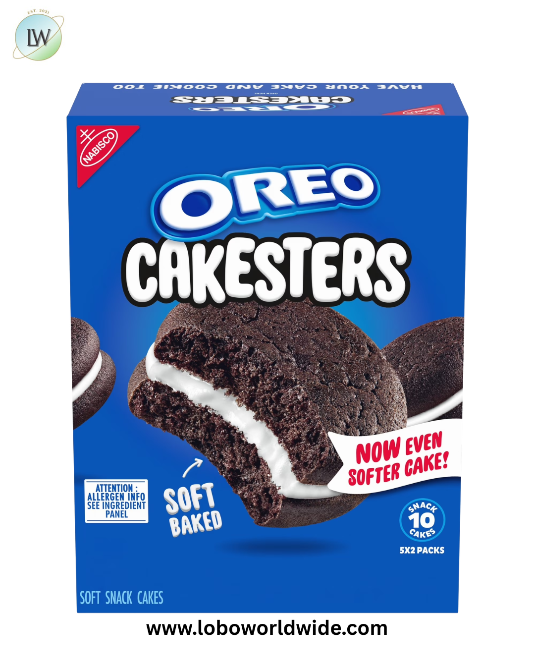 OREO Cakesters Soft Snack Cakes, 5 - 2.02 oz Snack Packs