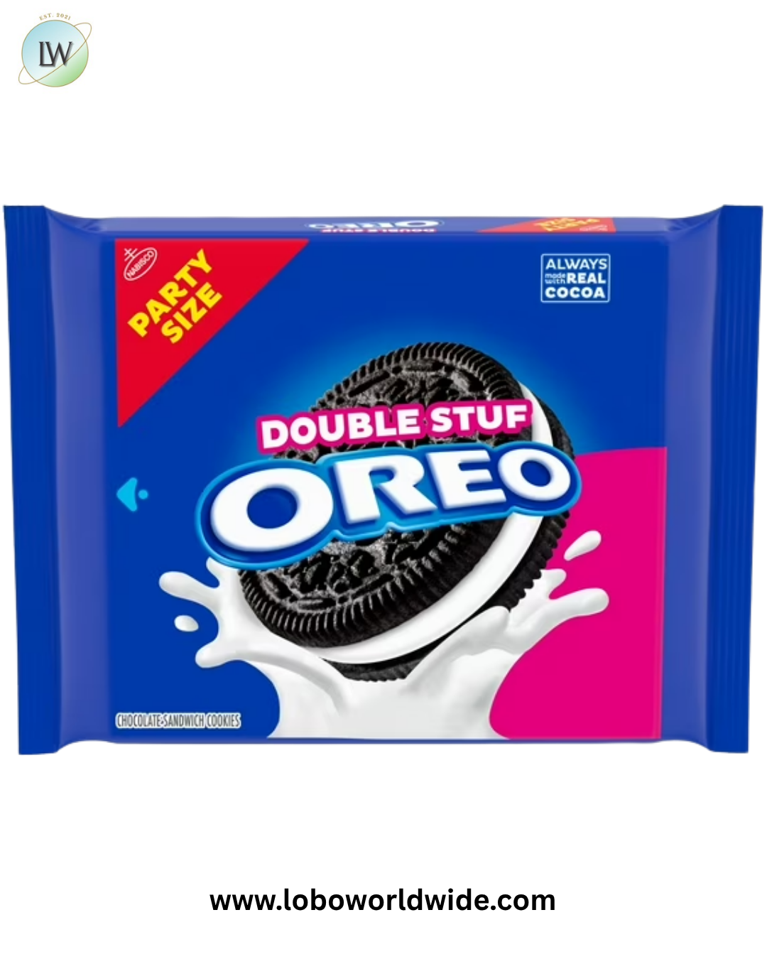 OREO Double Stuf Chocolate Sandwich Cookies, Party Size, 24.95 oz