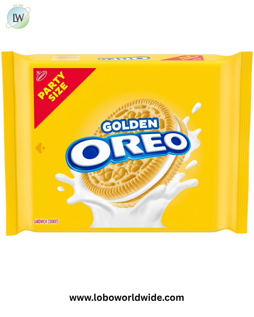 OREO Golden Sandwich Cookies, Party Size, 24.16 oz