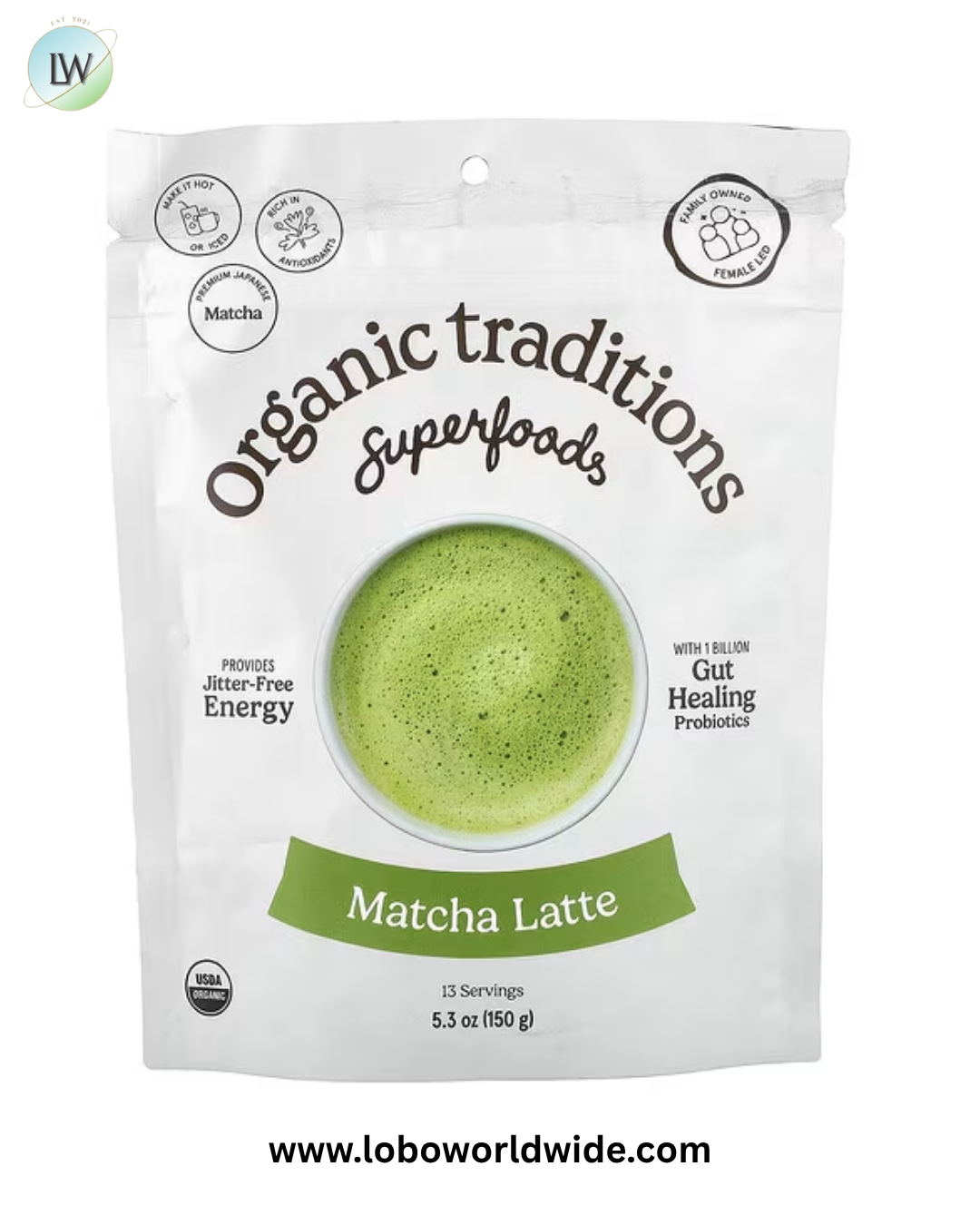 Organic Traditions, Superfoods, Matcha Latte, 5.3 oz (150 g)