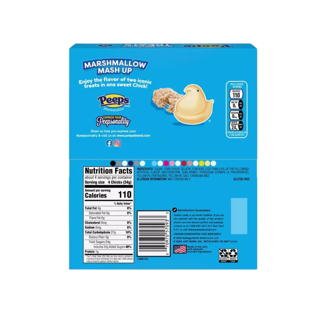 Peeps Rice Krispie Treats Marshmallow Chicks: 15-Piece Pack