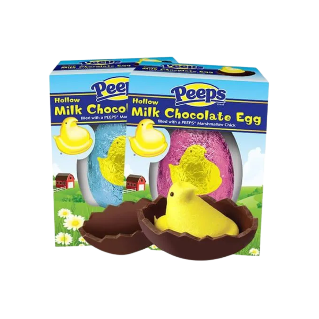 Peeps Yellow Marshmallow Chick in Milk Chocolate Egg