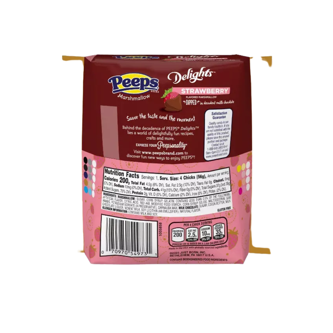 Peeps Easter Milk Chocolate Dipped Strawberry Delights Chicks: 4-Piece Pack