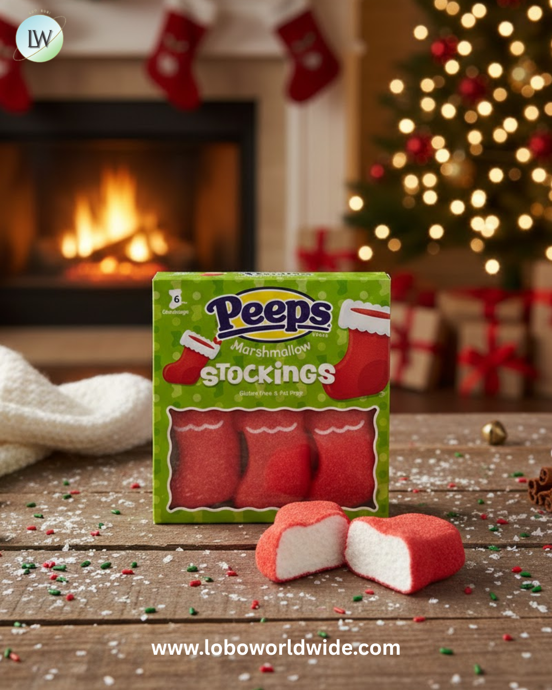 Peeps Marshmallow Christmas Stockings 3 Pack — 6 / Box