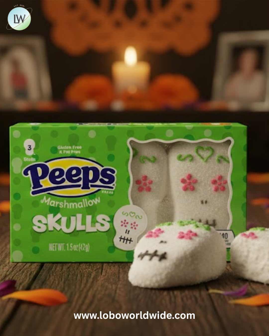 Peeps Marshmallow Skulls 3 oz. 6 Pack — 6 / Box