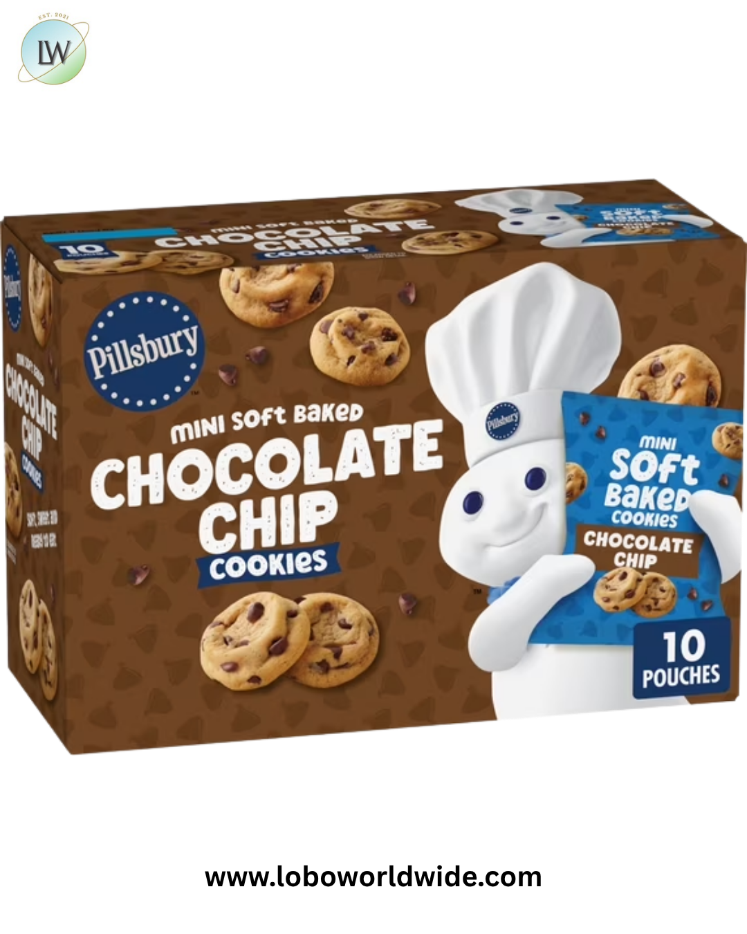 Pillsbury Mini Soft Baked Cookies, Chocolate Chip, Snack Bags, 10 ct