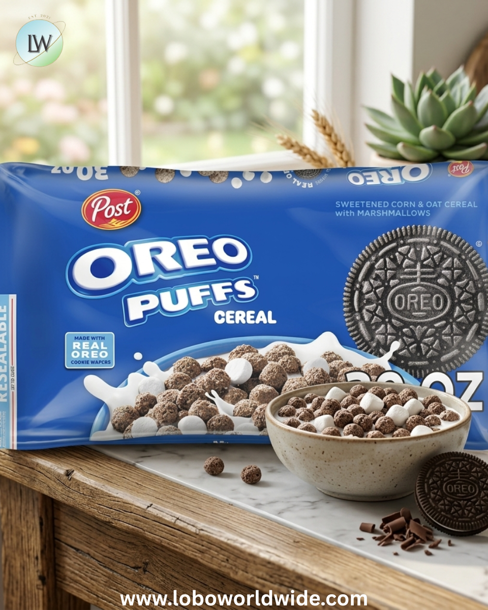 Post Oreo Puffs Breakfast Cereal Bag - 30 oz