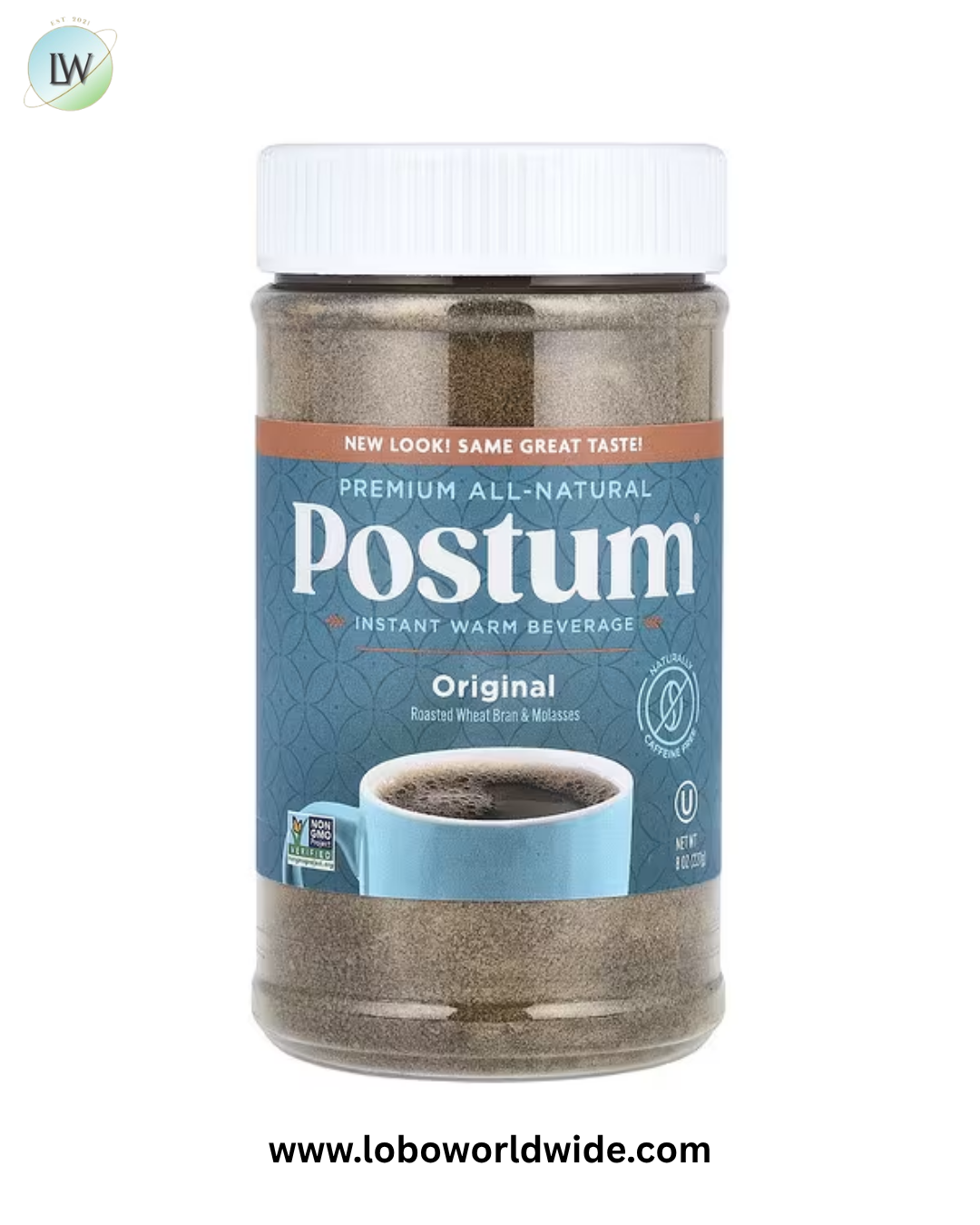 Postum, Instant Warm Beverage, Caffeine Free, 8 oz (227 g)