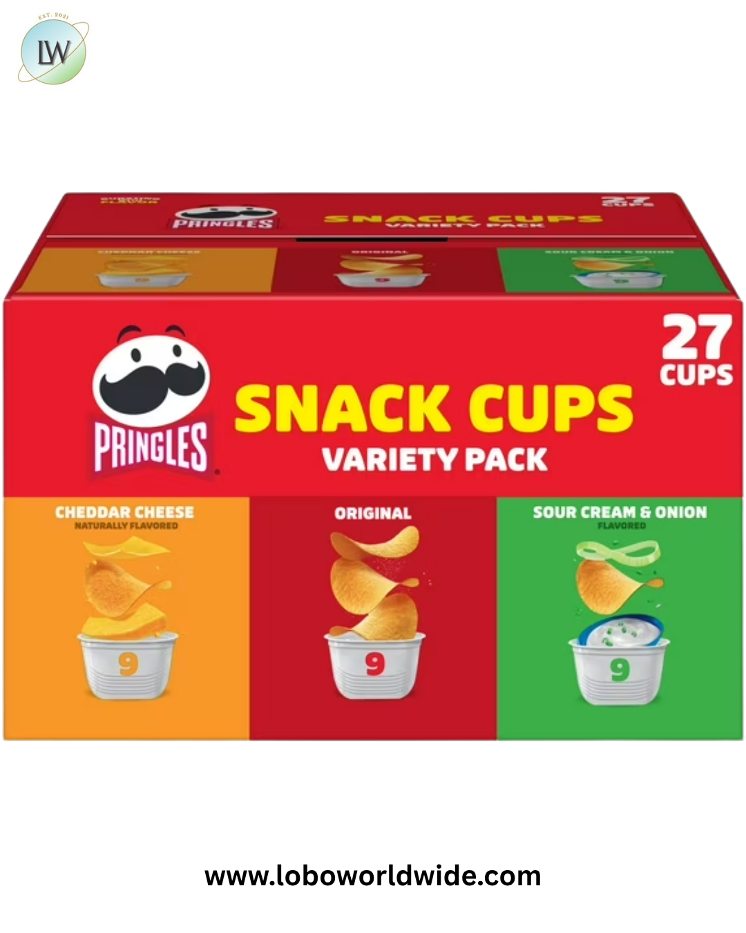 Pringles Snack Stacks Variety Pack Potato Crisps Chips, Lunch Snacks, 27 Count