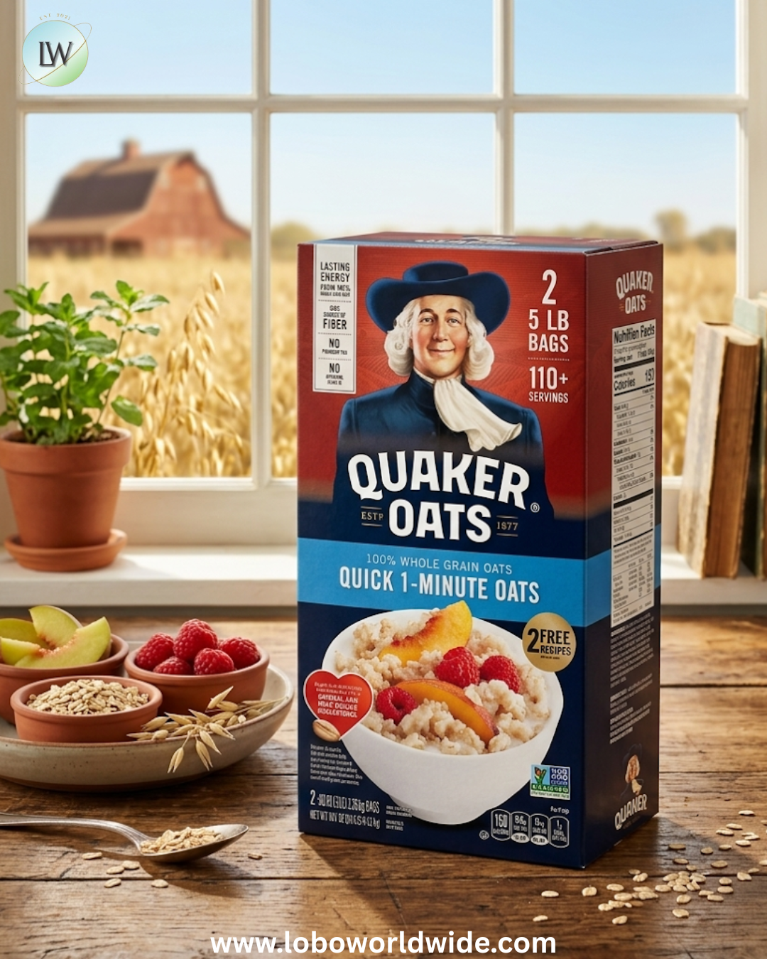 Quaker Oats Quick 1-Minute Oats, 2 pk./5 lbs.