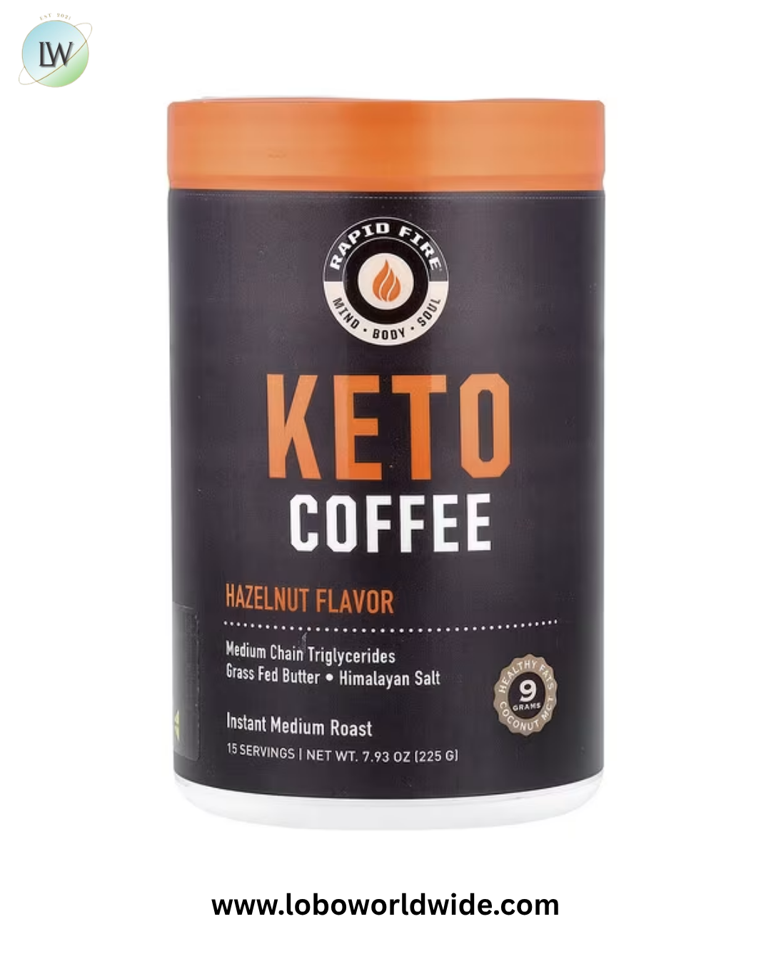 RAPIDFIRE, Keto Coffee, Instant, Medium Roast, 7.93 oz (225 g)